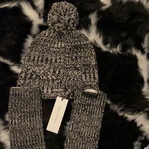Rebecca Minkoff beanie & arm warmers